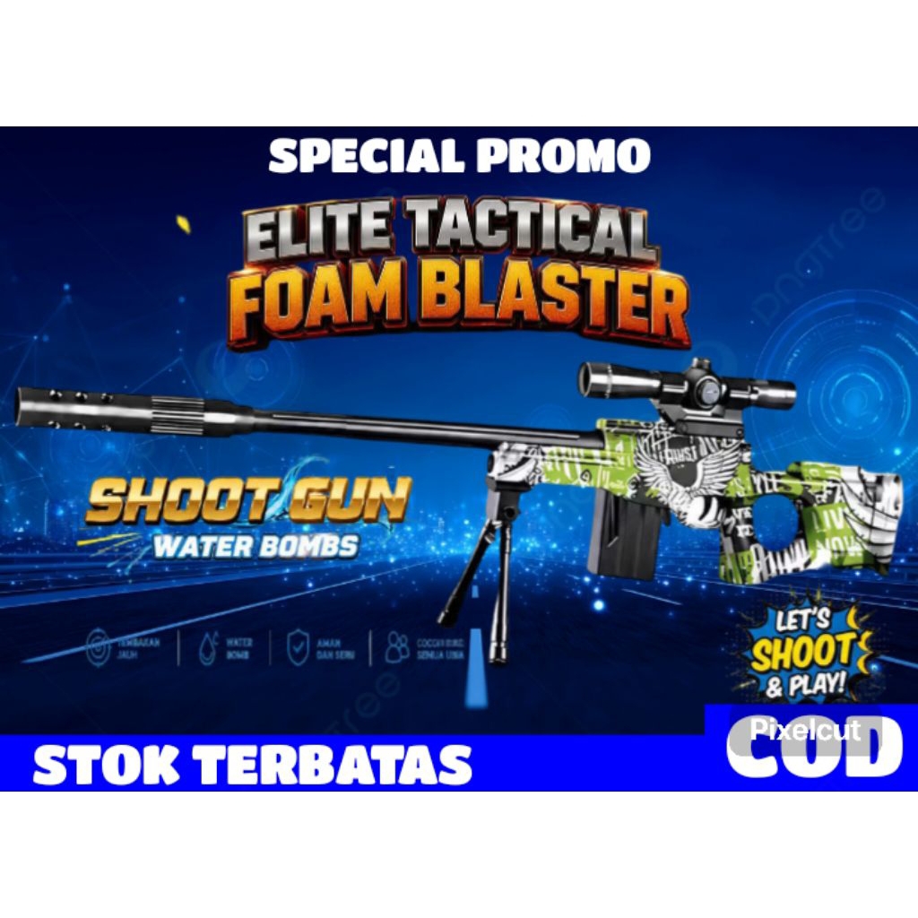 MAINAN PISTOL PISTOLAN TEMBAK TEMBAKAN  ANAK LAKI LAKI PELURU BUSA SNIPER NERF BULLET AWM MURAH/MAIN