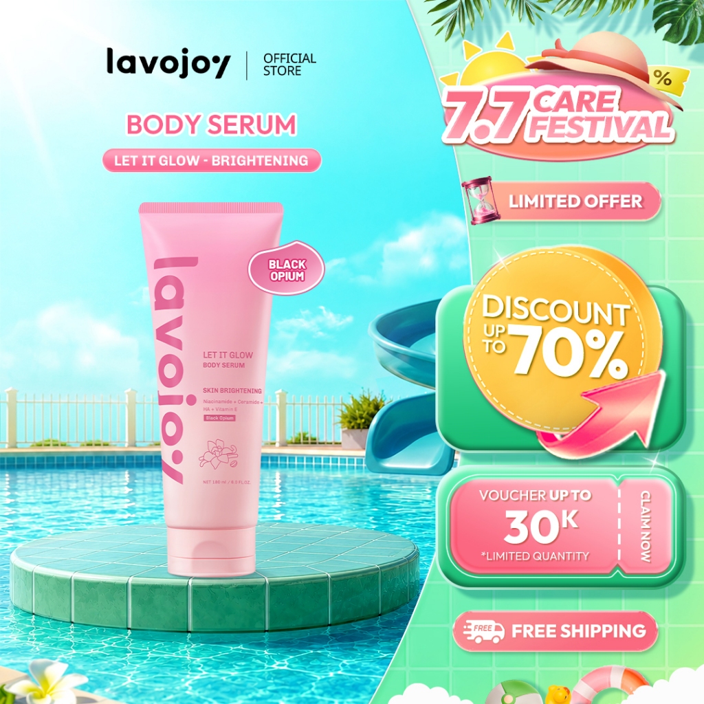 Lavojoy Let It Glow Black Opium Body Serum Skin Brightening Upgraded Version | Body Lotion Untuk Men