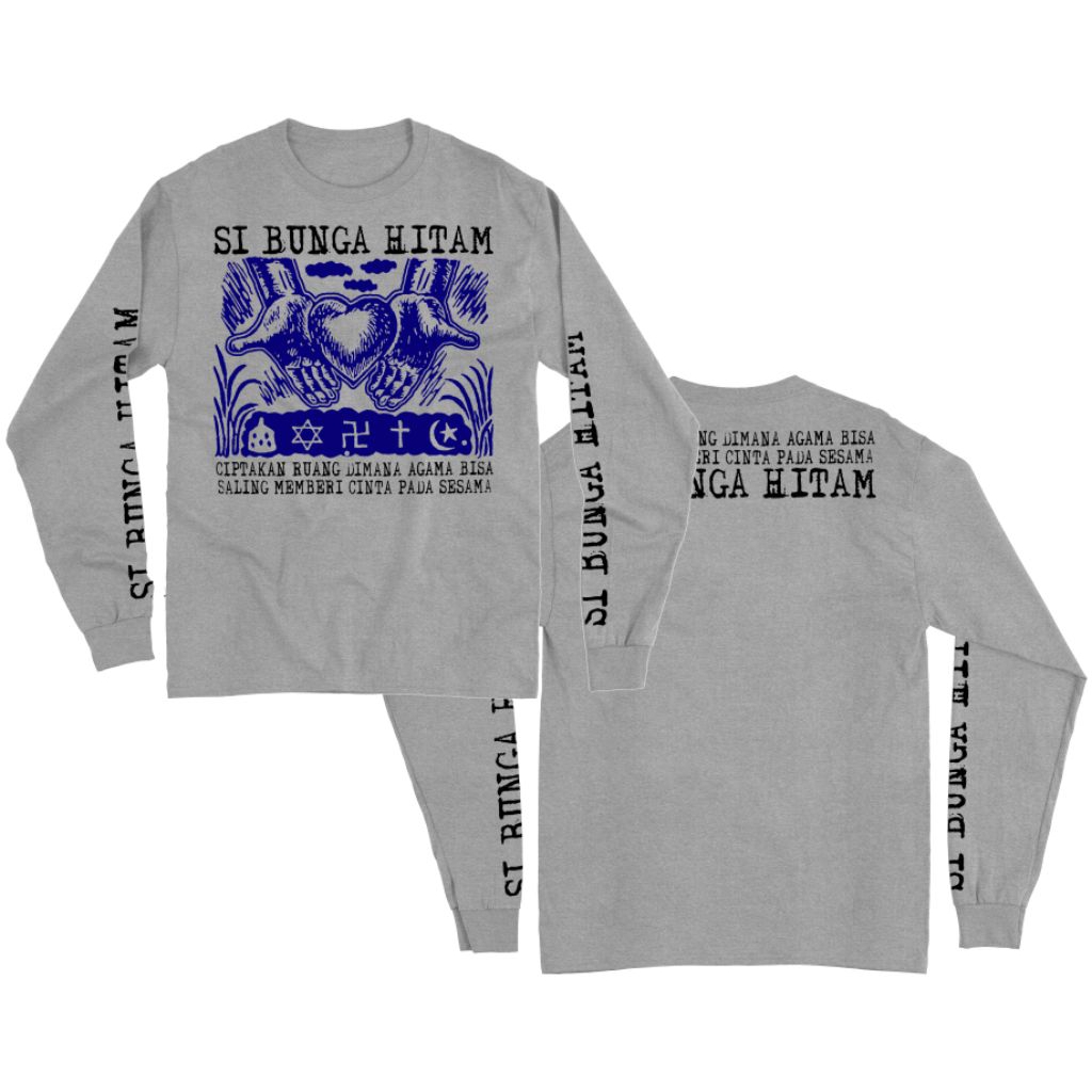 Kaos Band Punk Bunga Hitam - Si Bunga Hitam misty Lengan Panjang