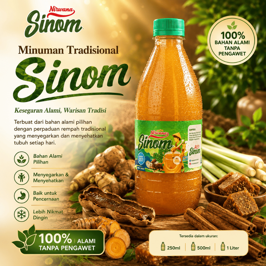 Minuman Tradisonal Herbal Sinom Asem Nirwana Dengan Madu Tanpa Pengawet