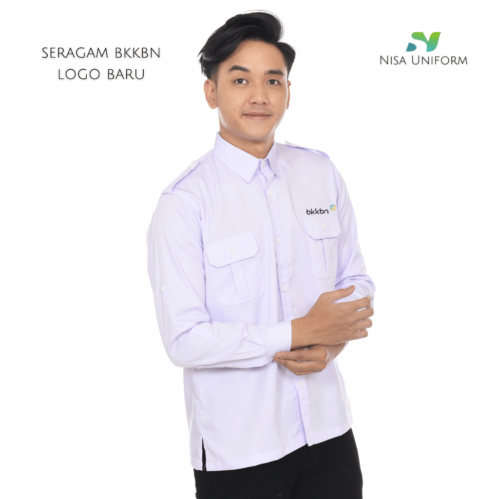 BKKBN LOGO BARU-Seragam BKKBN Terbaru 2025/Seragam Kependudukan/Seragam Dinas Lengan Panjang Pria