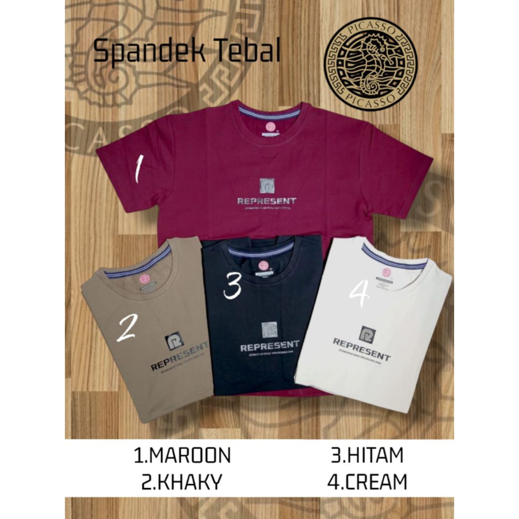 T-Shirt Pria PICASSO ORIGINAL Spandek Tebal