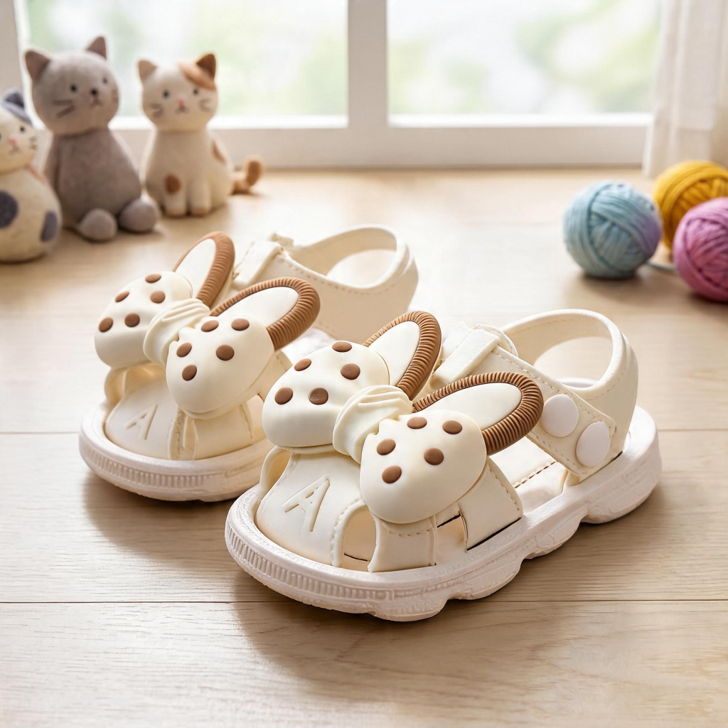 PROMO 9.9 IMPORT Okaybaby B400 Sandal Flat Pita Anak Perempuan Lucu Lembut Sepatu Sendal Bayi Cewek 