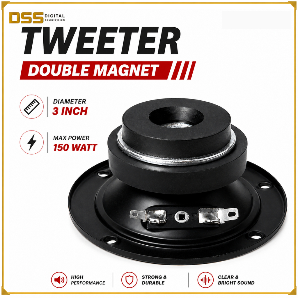 Tweeter Speaker Double Magnet 3 Inch 150 Watt  Tweeter Audio Fullrange Karaoke Sound System Original