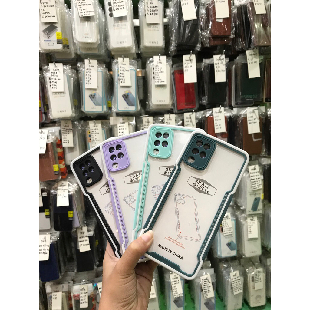 HardCase Ventilasi Clear List Warna SAMSUNG A12/ M12/ F12