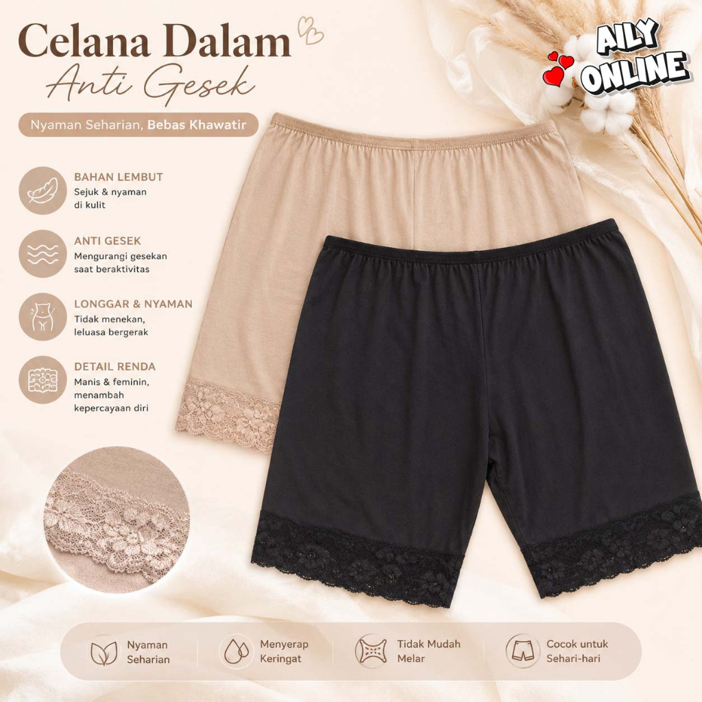 Aily 1992 Celana strit dalaman hotpants safety celana aman wanita