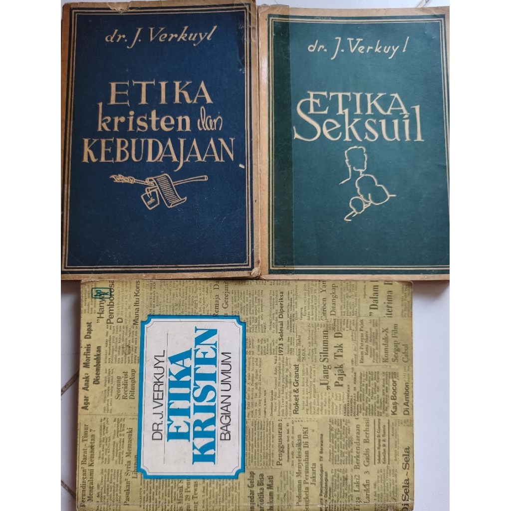 BUKU DR. J. VERKUYL ETIKA KRISTEN DAN KEBUDAJAAN/ETIKA SEKSUIL/ETIKA KRISTEN BEKAS ORIGINAL