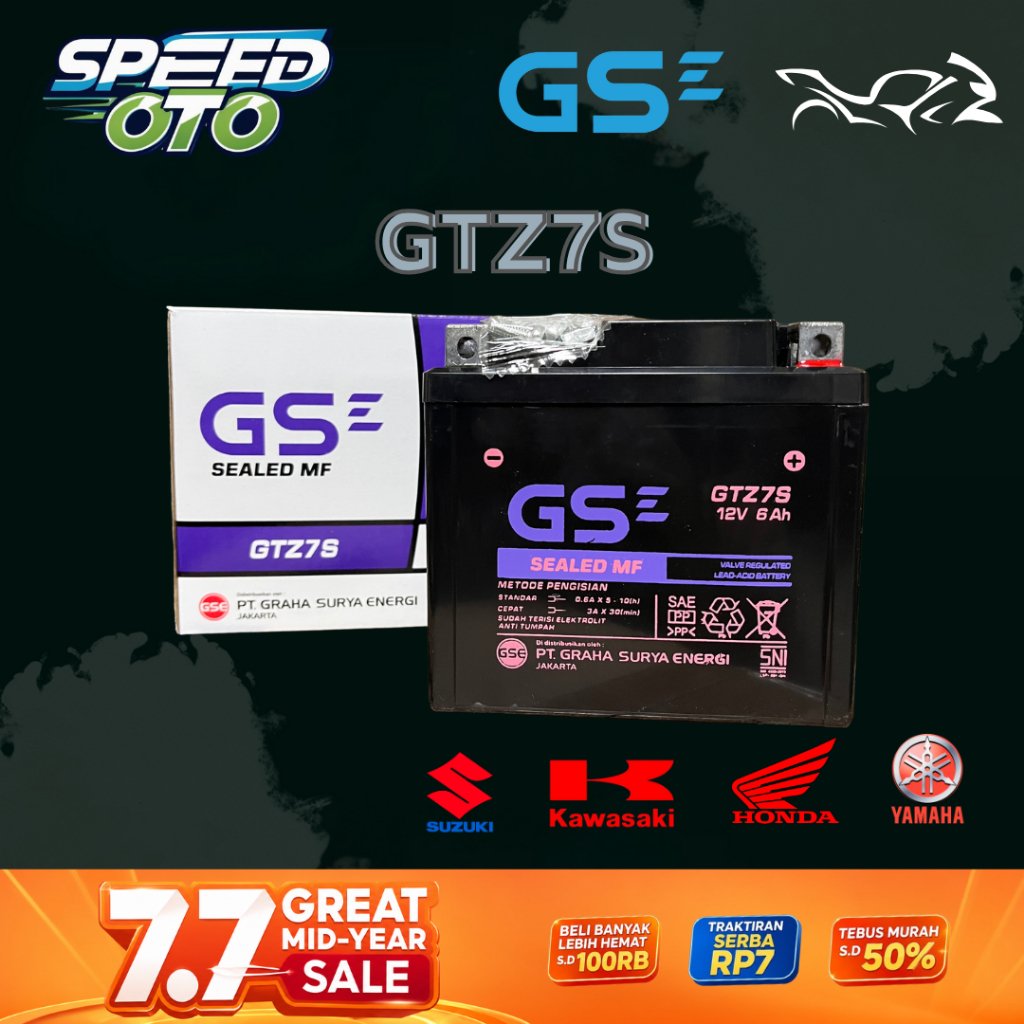 Aki Motor GSE GTZ7S Aki Kering Motor Satria FU Barong / All New Satria FU 150