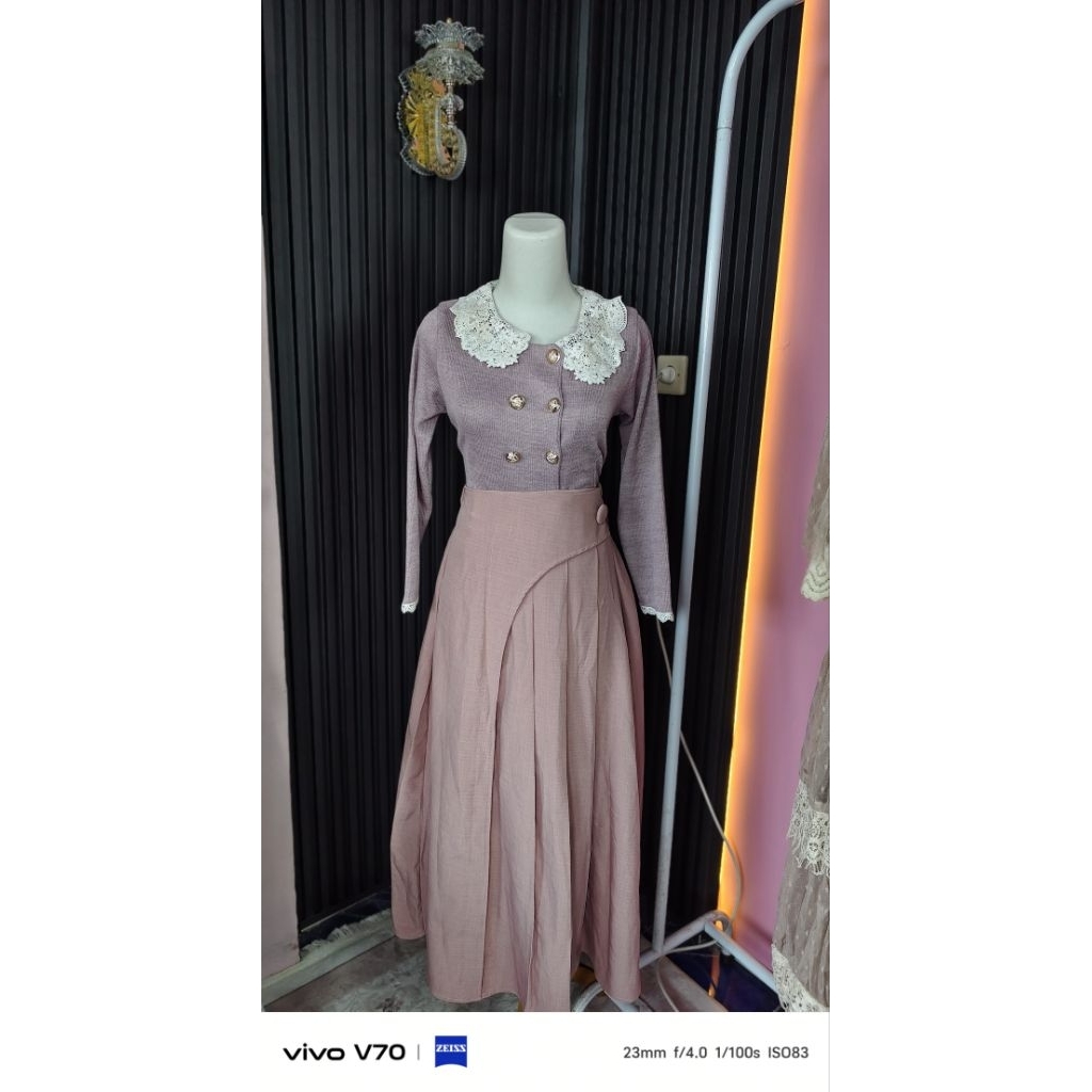 baju crop kancing import