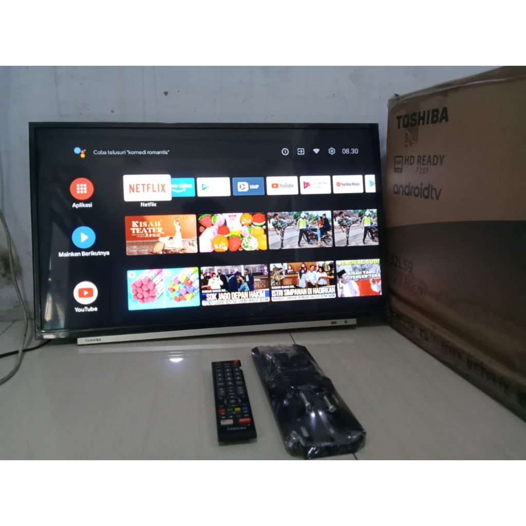 JUAL MURAH TV LED TOSHIBA ANDROID 32 INC SUDAH DIGITAL KONDISI BEKAS MASIH SEGEL (105L)