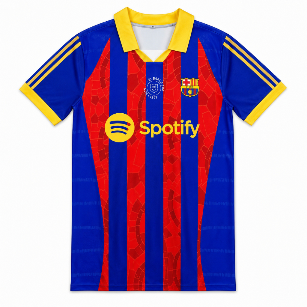 Jersey Barcelona Retro Klasik Merah Biru Spotify Baju Bola BENGHAR.ID-117