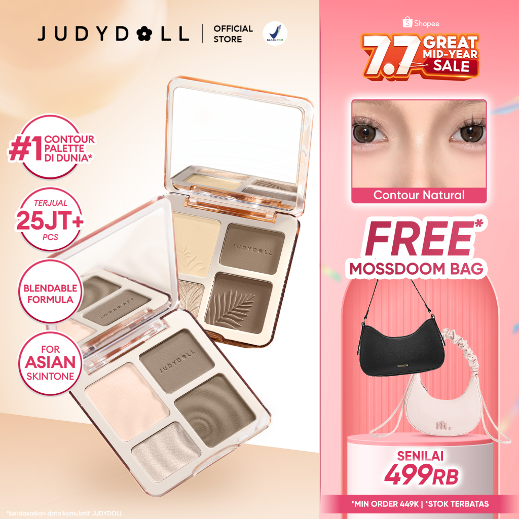 (BEST SELLER) Judydoll Highlight & Contour Palette (Multifungsi Makeup Palette Untuk Hasil Natural 3