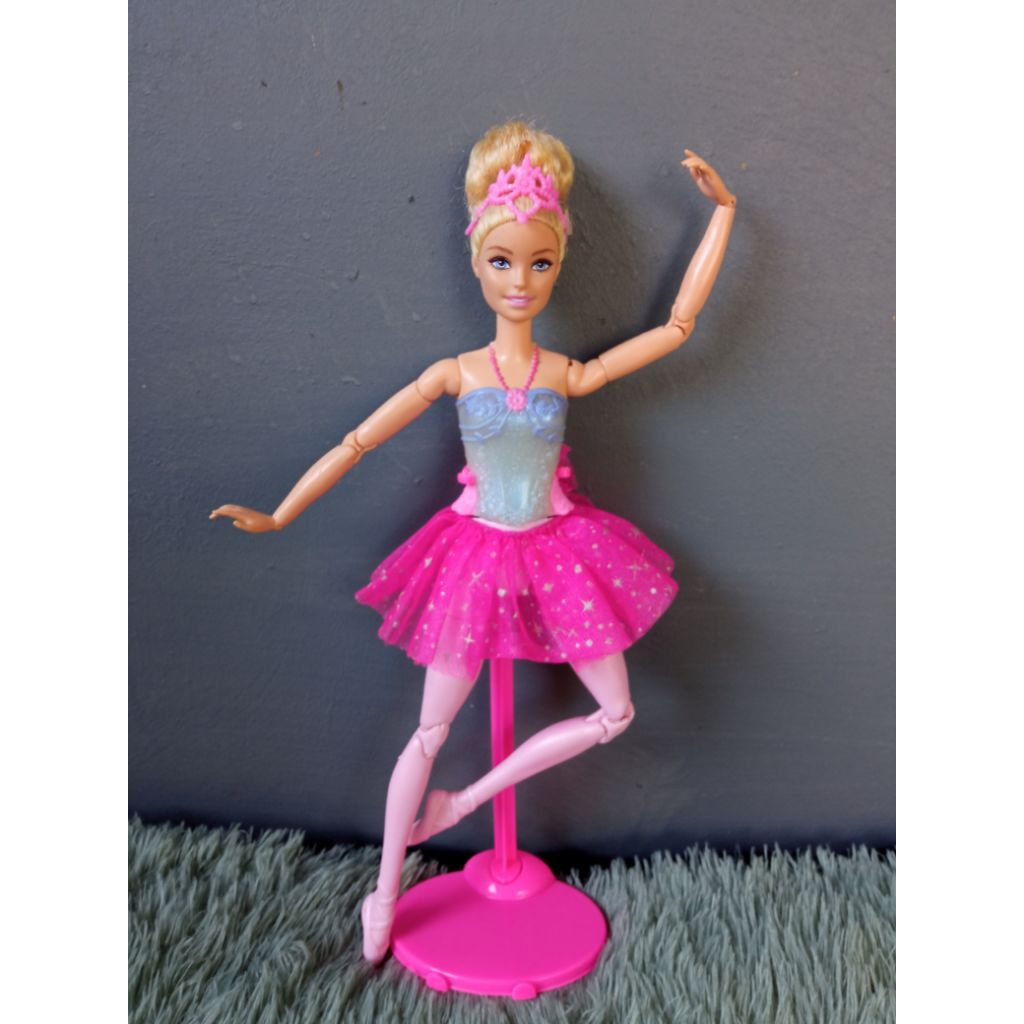 Barbie Dreamtopia twinkle lights ballerina doll elektrik on MTM body balet preloved / bekas berbi ma