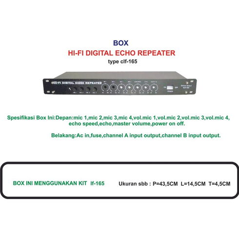 Box 4 Mic Digital Echo Repeater CLF 165 GROSS Audio Karaoke Echo Processor