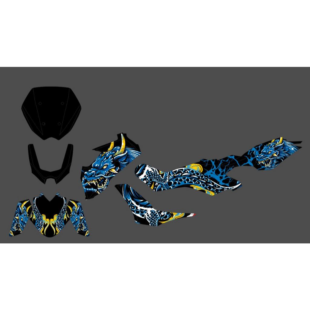 DEKAL STIKER MOTOR YAMAHA NMAX OLD nmax turbo Stiker Nmax neo warna biru putih