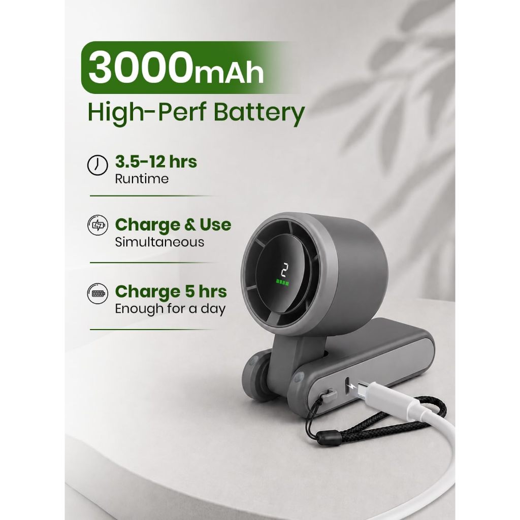 BEST DEALS Mini Fan Portable Mini USB Fan with 5 Speeds,Handheld Fan Rechargeable, 13550 RPM