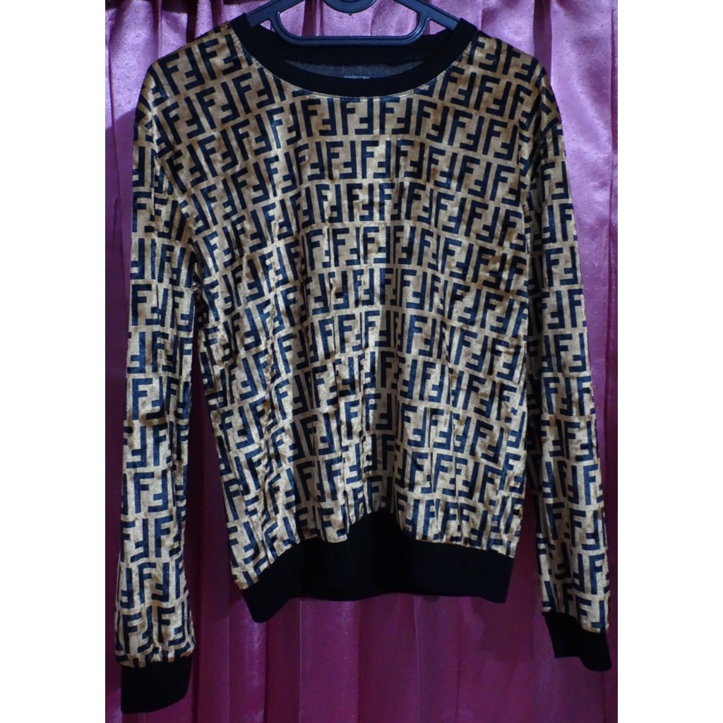 Crewneck Motif Monogram (Fendi Style velvet)
