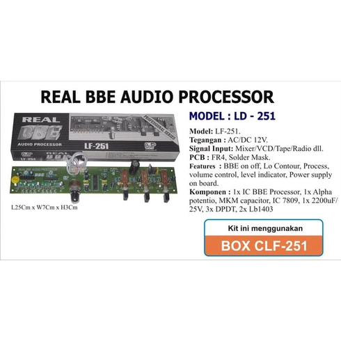 Kit Real BBE Audio Processor LF251 Primer Audio Tone Processor DIY (LF251)
