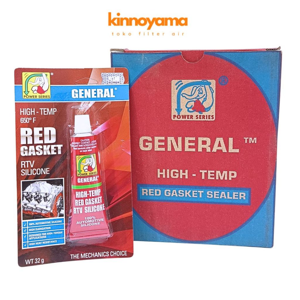LEM MERAH RED GASKET RTV SILICONE 70 GRAM GENERAL / LEM MERAH /Gasket Sealer Power Series Red Gasket