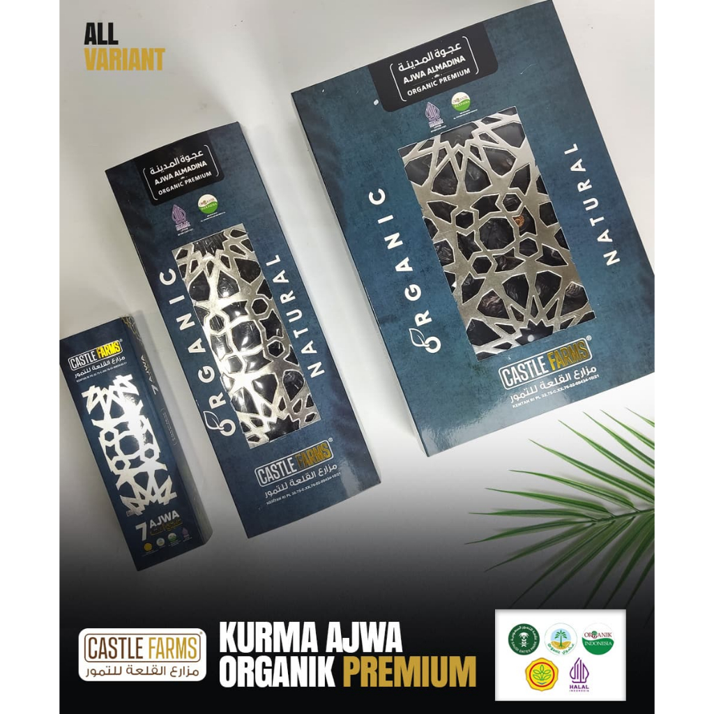 Kemasan (1kg & 500gr) Ajwa Organik Premium Castle Farms / Original Castle Farms / AdaraAbna