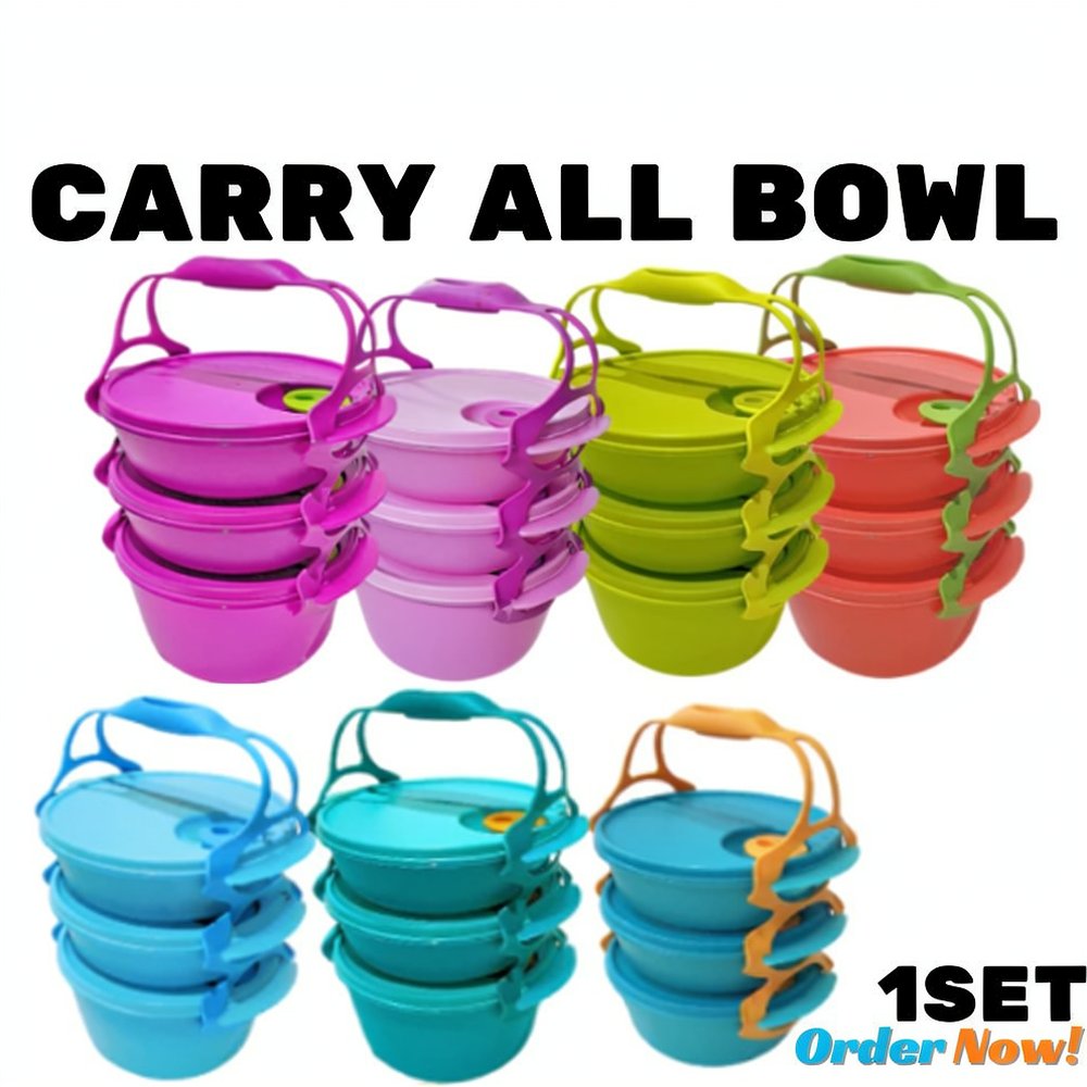 CAB carry all bowl tupperware rantang bulat 3 susun