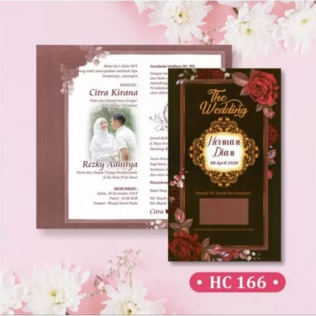 Blangko Undangan | HC 161 162 163 164 165 166 167 168 169 170 | Blangko Undangan Pernikahan Murah | 