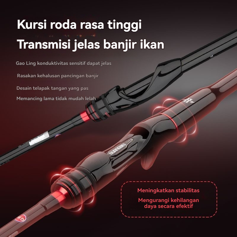 Carbon Spinning Rod Casting Rod Ultralight Fishing Rod Combo BaitCasting Mancing 1.8m