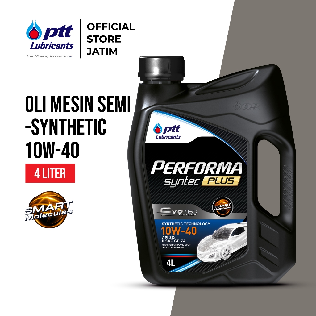 PTT Lubricants Oli Mobil Performa Syntec Plus SAE 10W-40 API SQ/SP [4L]