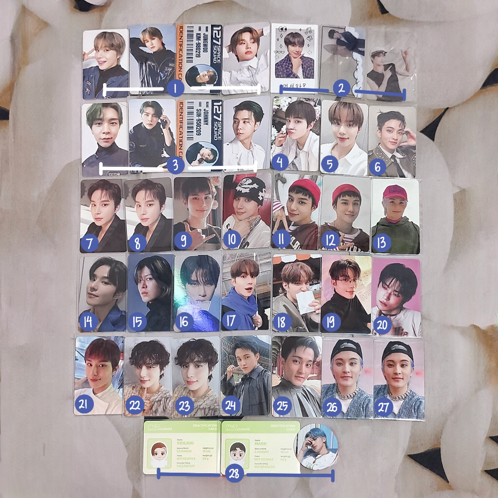 [READY] PHOTOCARD MARK JUNGWOO JAEHYUN YUTA NCT 127 DOJAEJUNG DJJ PC PERFUME TC WITHMUU THE UNITY FO