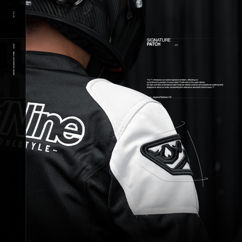 READY STOCK ONEONENINE KSR JAKET MESH TOUR1 BLACK WHITE SERIES - JAKET MOTOR BODY PROTECTOR