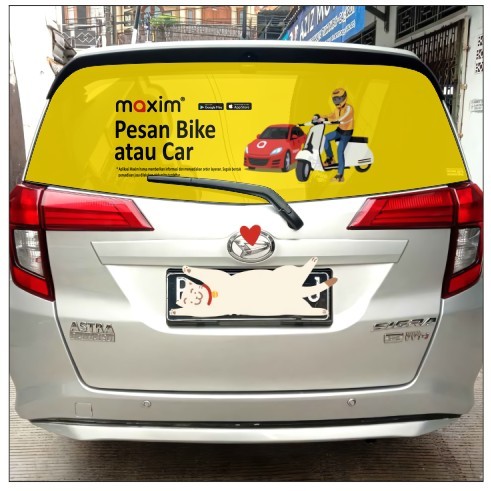Stiker Kaca Belakang Mobil Sticker One Way Oneway Sigra  Sticker mobil Kaca Belakang Toyota Calya MA