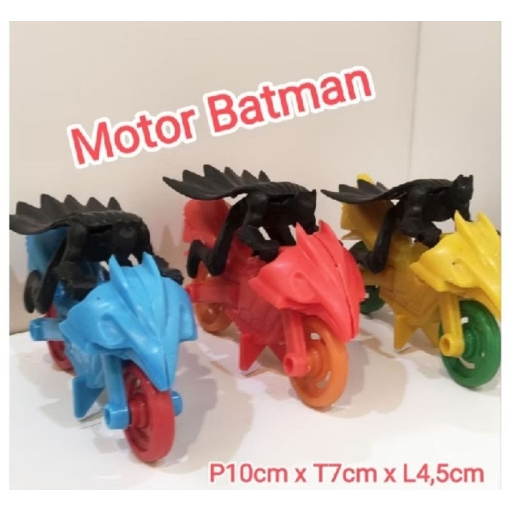 ISI 10PCS motor batman besar mainan anak anak pas buat mainan