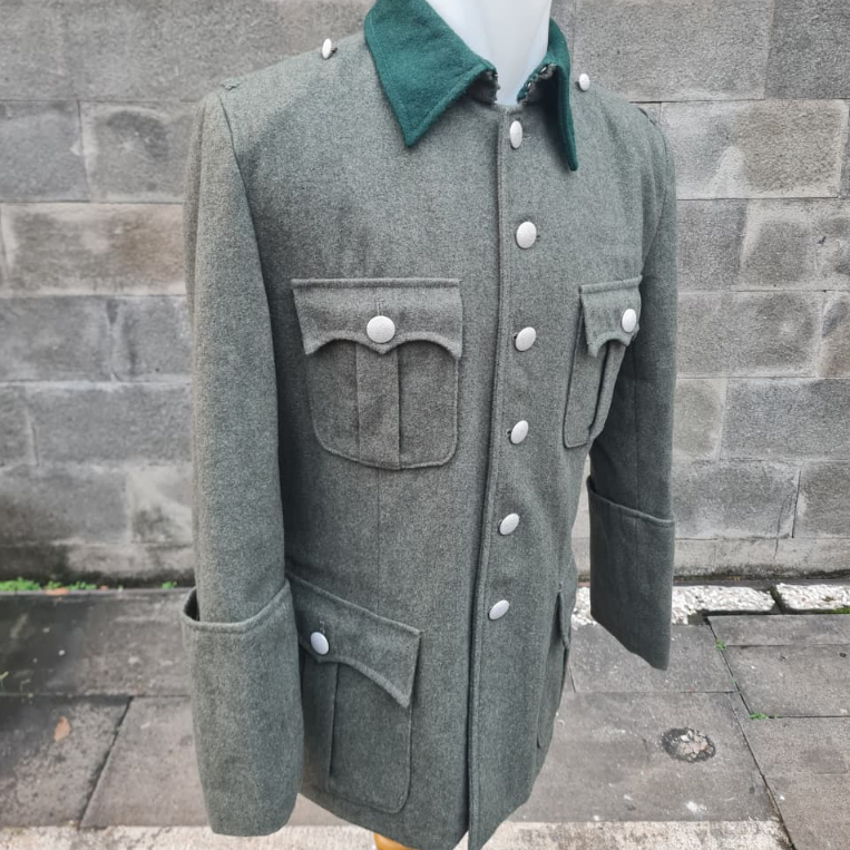 Seragam Jerman M36 Tunic Offizier Feldbluse Heer Waff SS German Uniform WW2