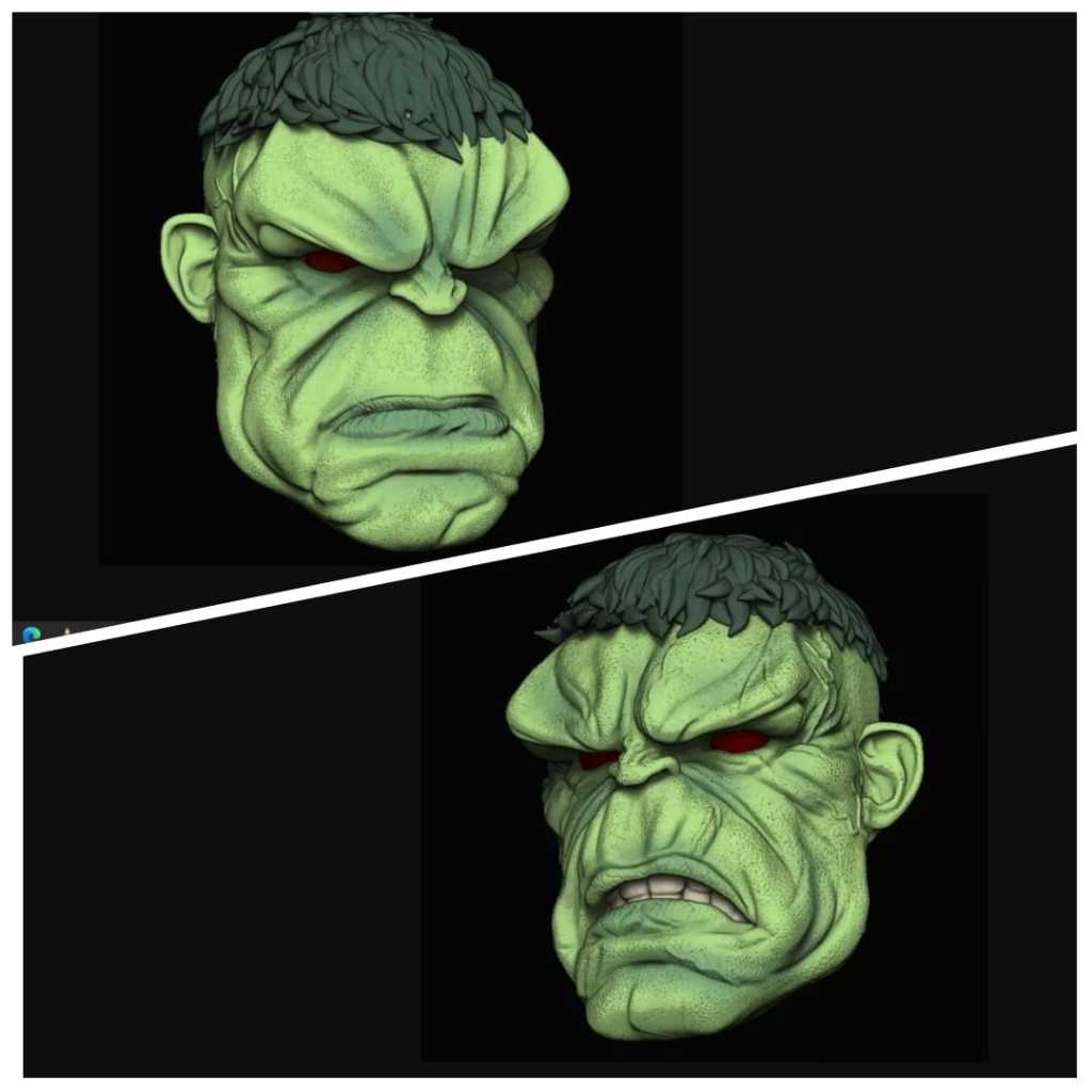 Headsculpt Head HS Immortal Hulk kitbash Mcfarlane mezco shf figma Marvel Legends Damtoys Vtoys Nota