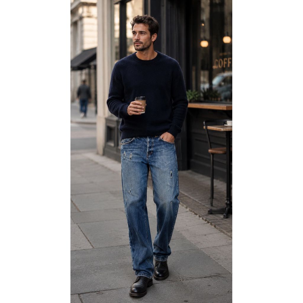Levis Engineered Jeans Vintage Ripped Light Blue