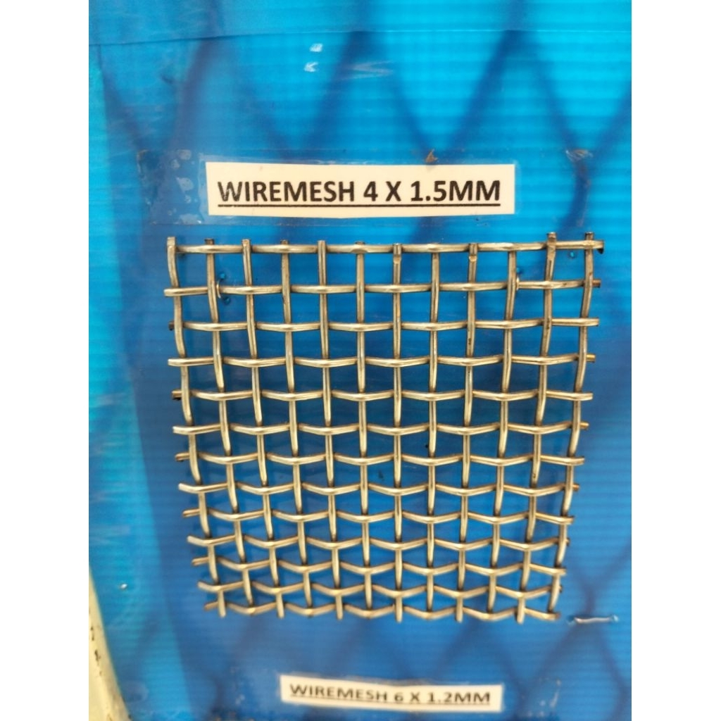 Kawat Mesh Stainless SS 304 4mm x 4mm tebal 1,5mm / Kawat Anyam lurus SS304 Meteran