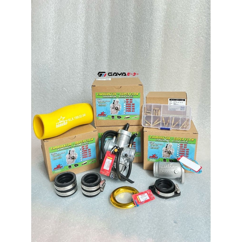 PAKET KARBU PE SF 24/26/28 DAN 30 SF ( INTAKE + VELOCITY BANANA BRT KLX 150 DTRACKER )