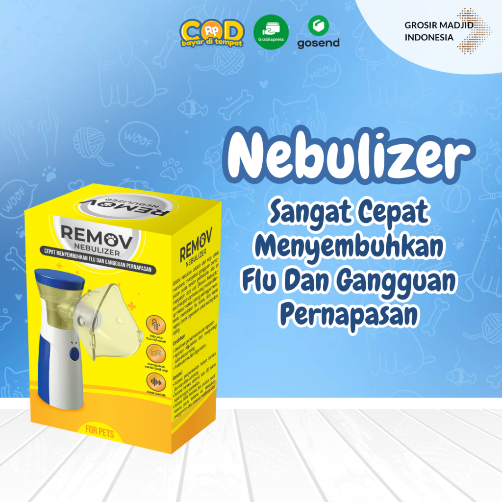 Alat Uap Kucing Anjing Sesak Napas Nebulizer Portable Kasus Flu Batuk Berat - Remov Pet Nebulizer