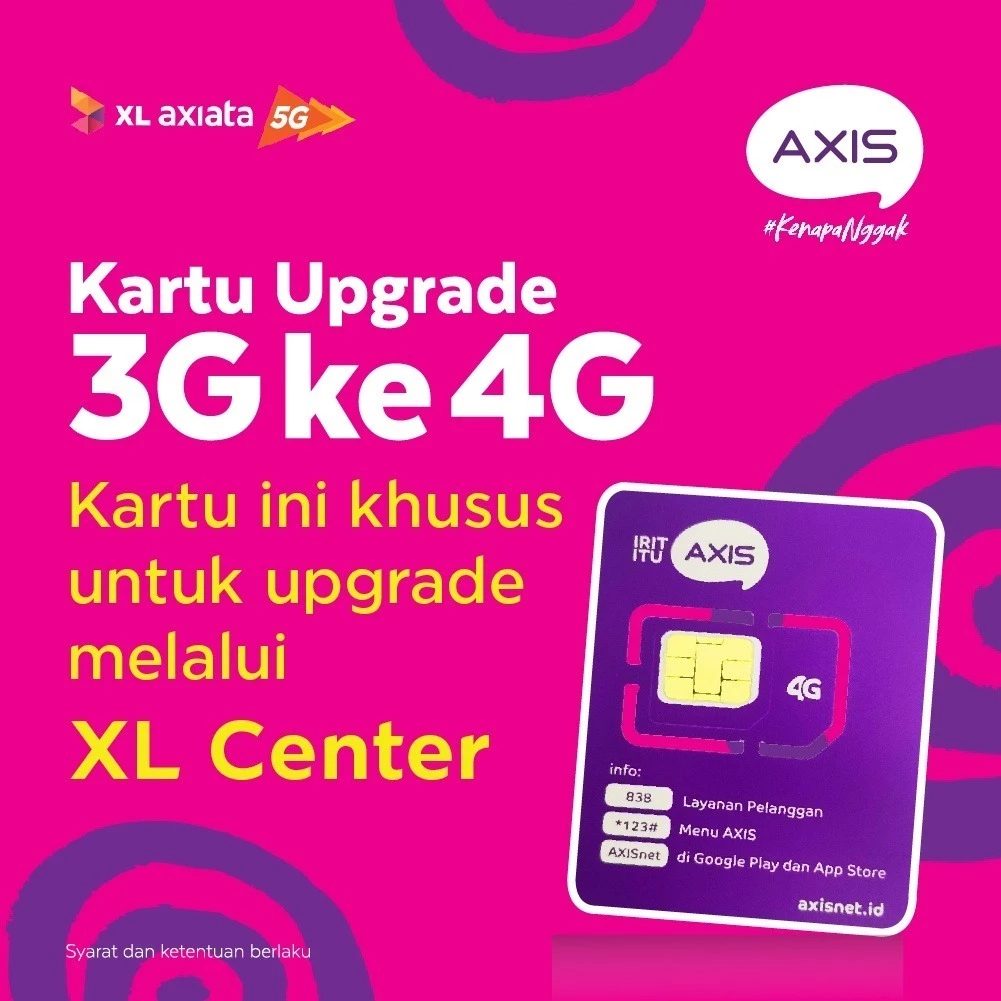 [KHUSUS XLC] Kartu Upgrade 4G AXIS (KARTU PRESIMSE)