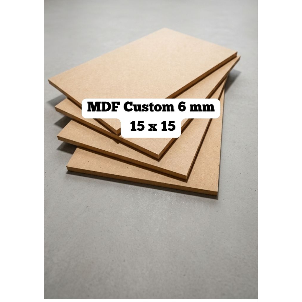 Papan mdf 6mm 15x15