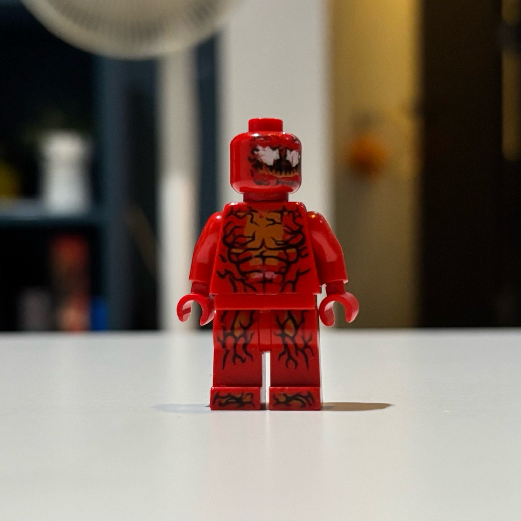 LEGO Marvel Carnage Minifigure Original Bekas 76113 Tanpa Hair Piece