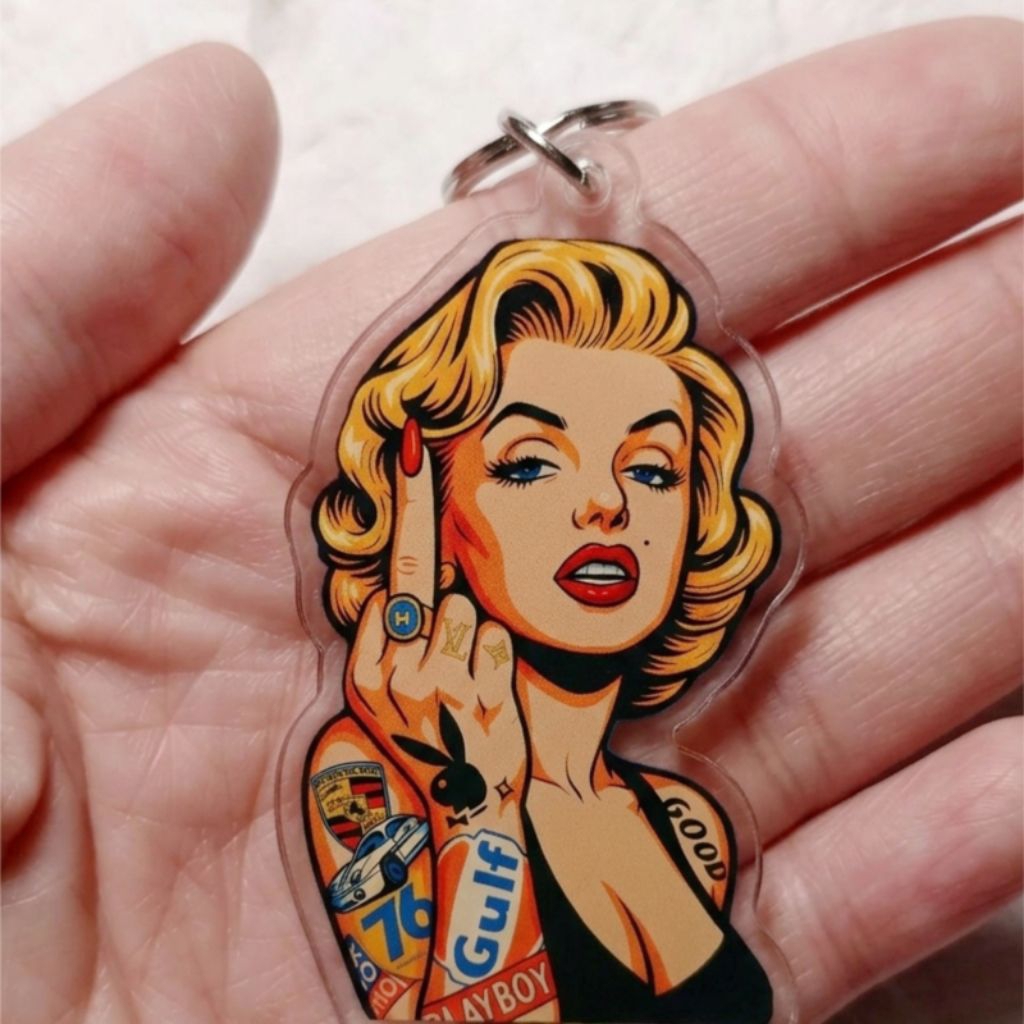 ganci Marilyn Monroe Vintage keychain gantungan kunci Marilyn Monroe