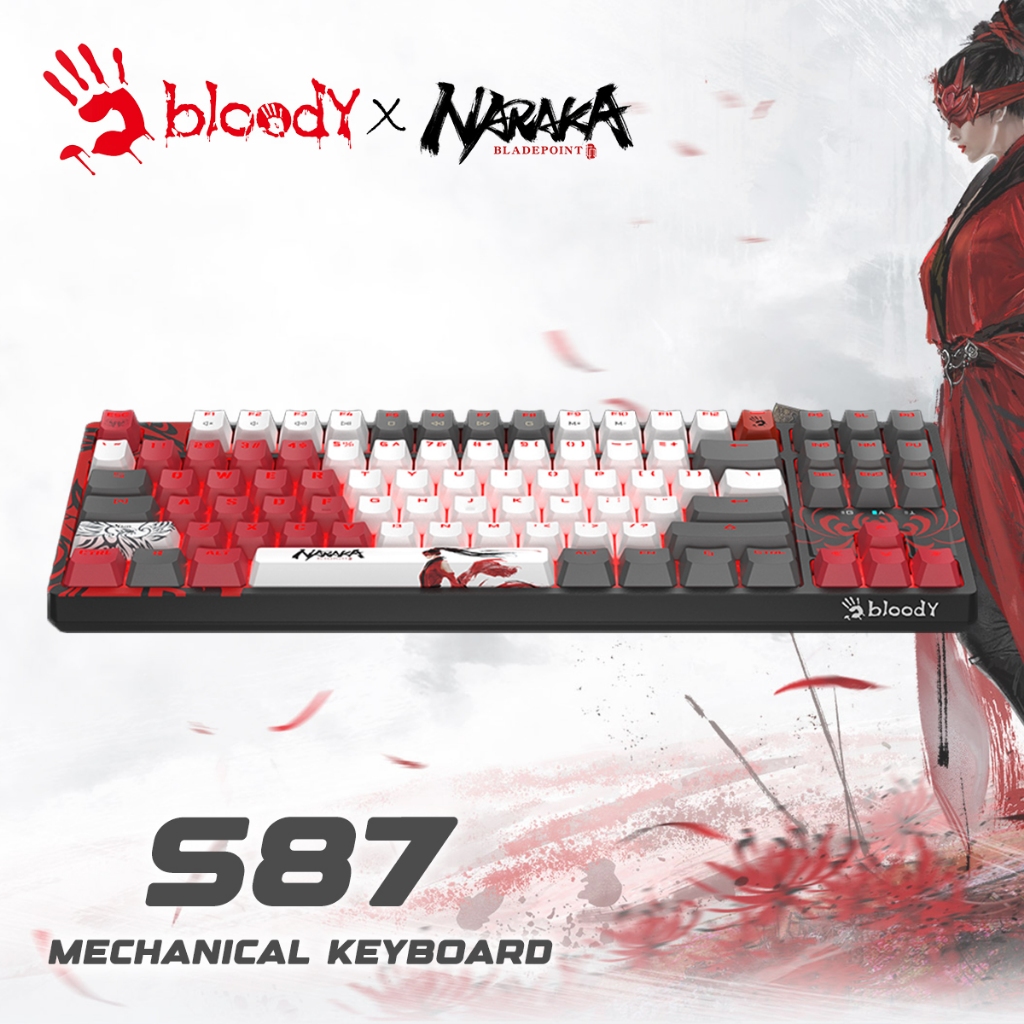 Bloody Keyboard S87 Naraka - Keyboard Gaming Hot Swappable Mechanical