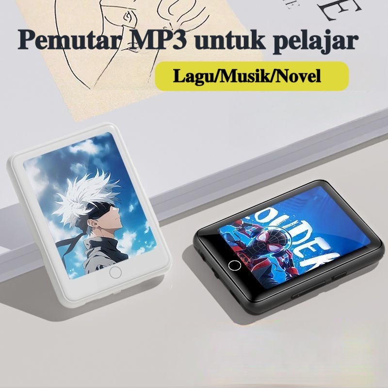 MP3 Player Bluetooth MP4 Layar Sentuh untuk Pelajar Pemutar Musik Portable MP5 Video E-Book Belajar 