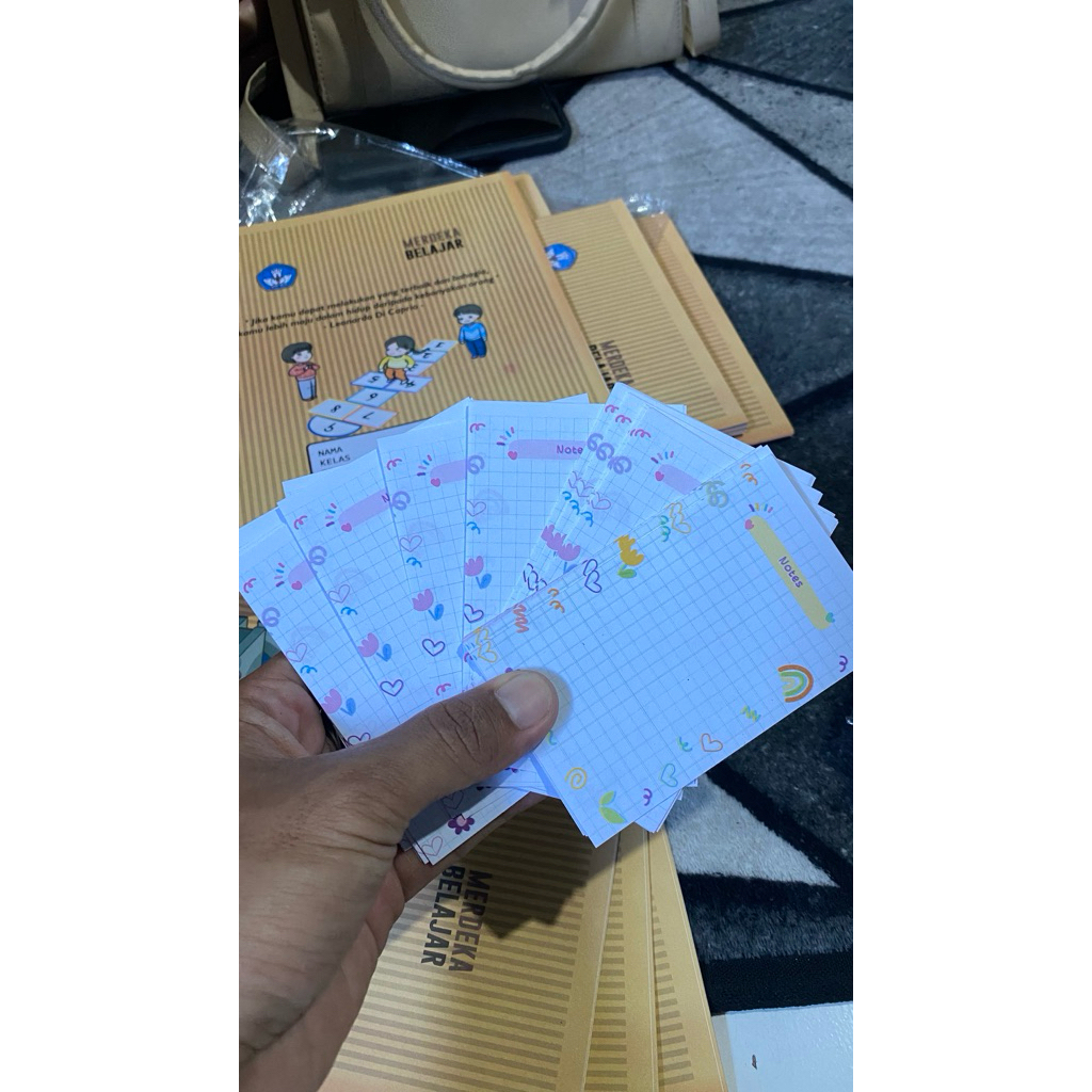 50 LEMBAR KERTAS NOTES/MEMO/CATATAN/QUOTES KERTAS HVS UKURAN KECIL