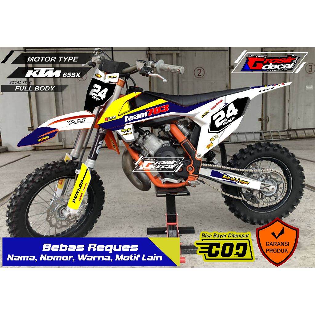 Sticker Striping Trail Mini KTM 65cc Full Body Free Custom