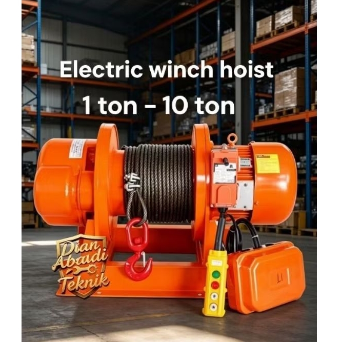 electric winch hoist 1ton sling 100meter 380volt winch hoist nagasaki 1 ton  sling 100 meter