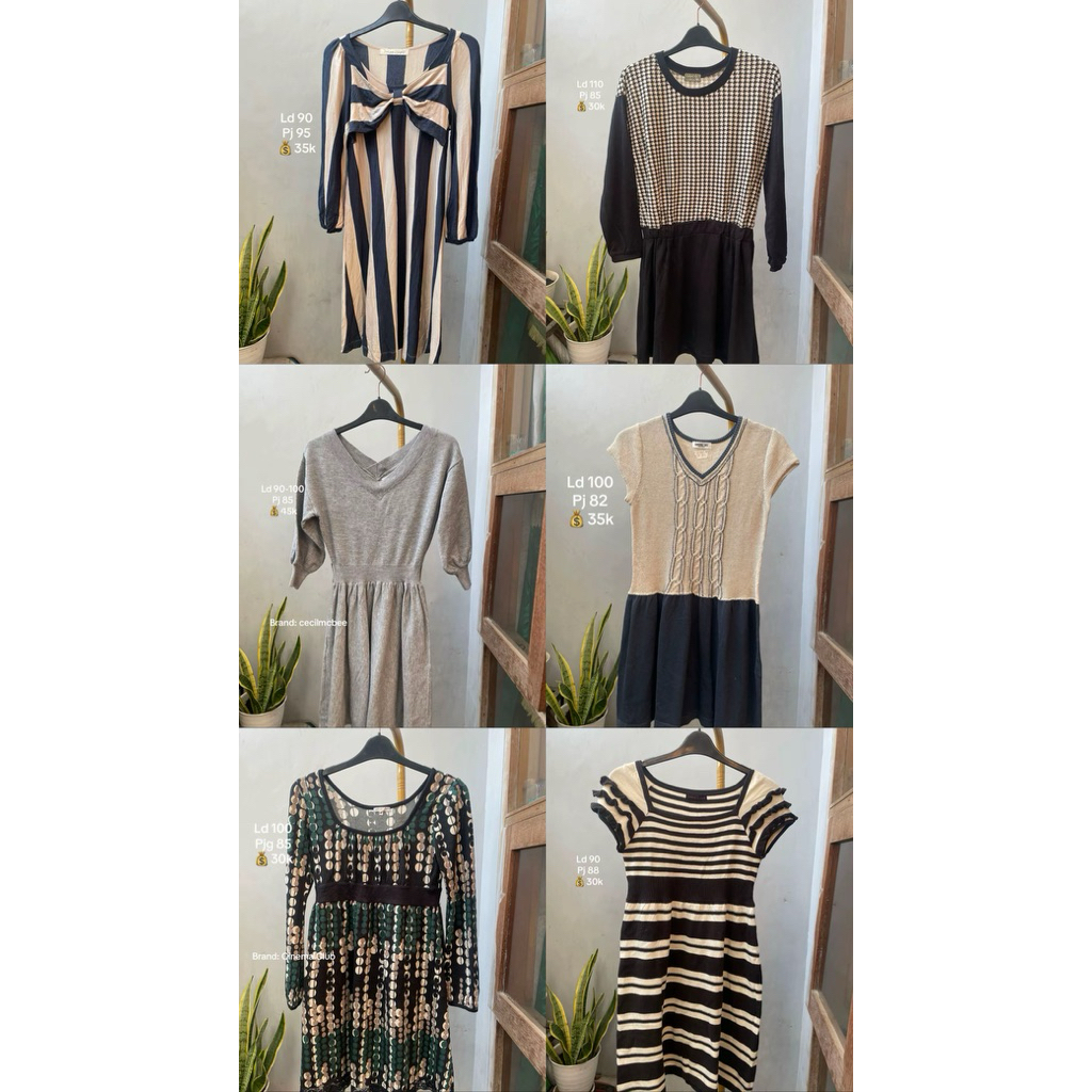 mini midi dress gemes lucu