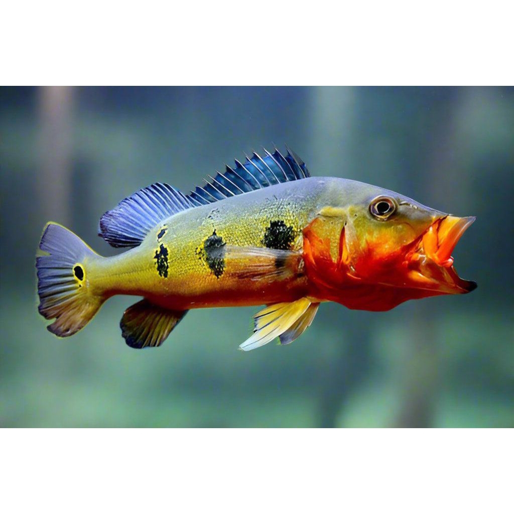 Hiasan Aquarium Peacock Bass Fogo / Pbass Fogo / Tucunare Fogo