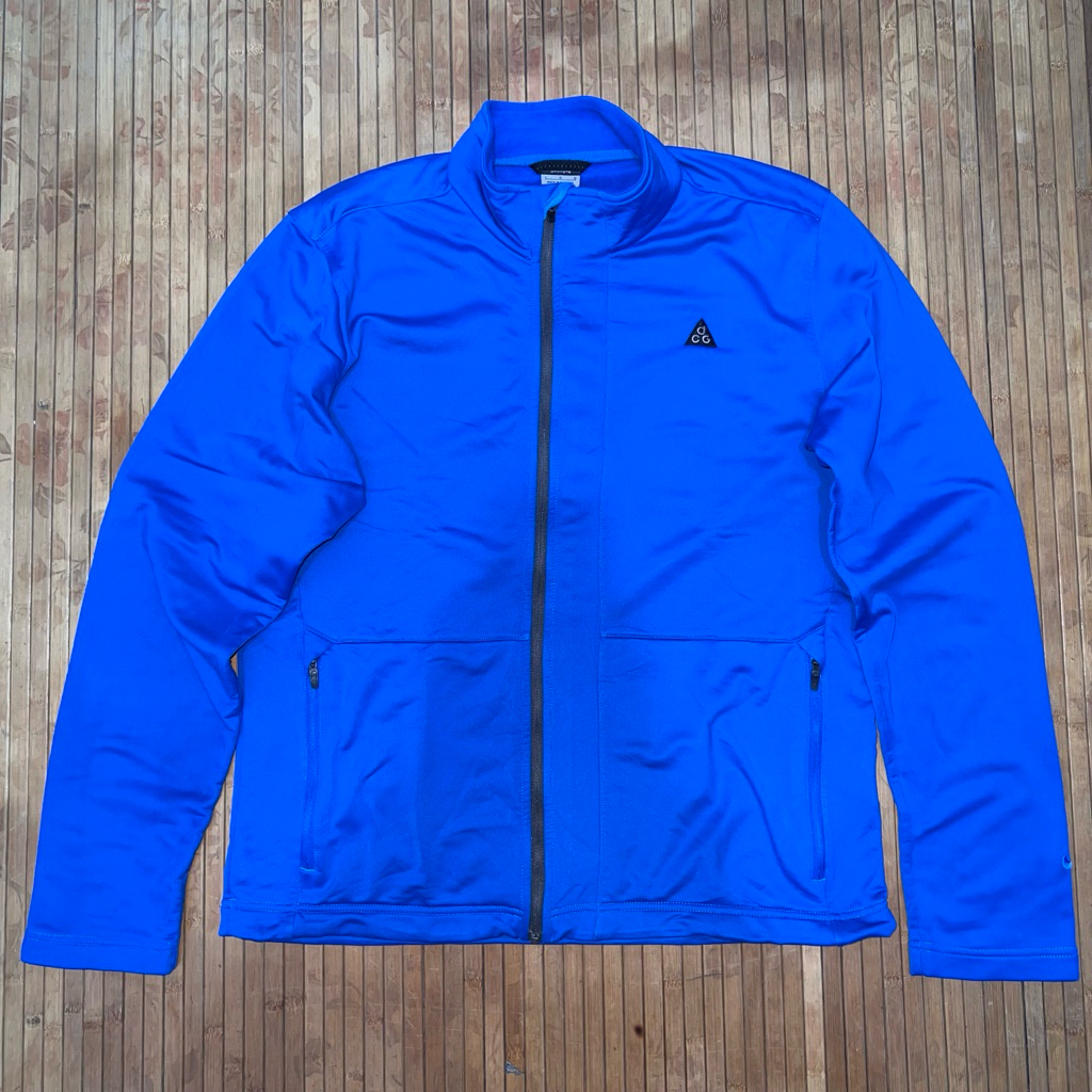 VINTAGE 2000s NIKE ACG OUTDOOR HIKING CLIMBING FLEECE BLUE JACKET National Geographic arcteryx